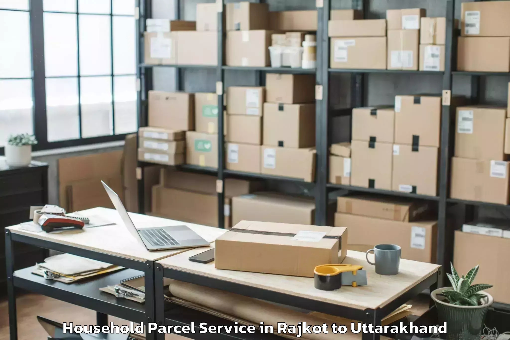 Professional Rajkot to Dit University Dehradun Household Parcel